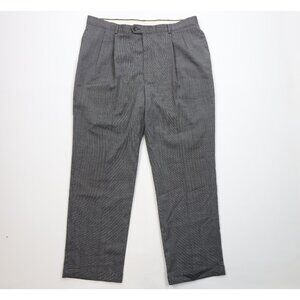 Vtg 90s Streetwear Mens 38x31 Faded Worsted Wool Blend Wide Leg Chino Pants USA